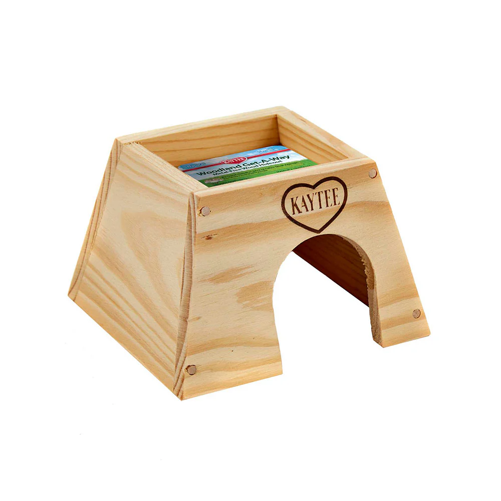 Kaytee® Woodland Get-A-Way Home for Small Animal Wooden Color Small - Image 3