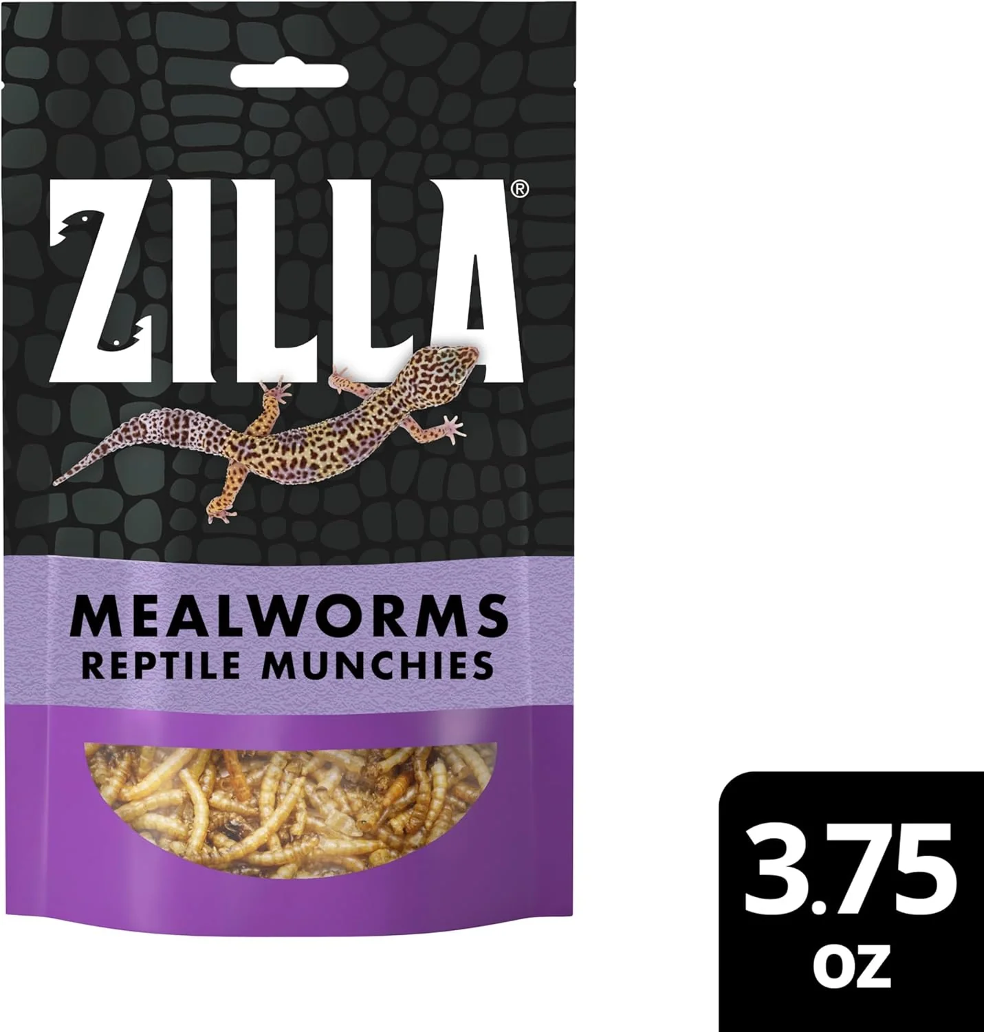 Zilla Reptile Munchies, Mealworms, All-Natural, Dehydrated Mealworms, Ideal for Bearded Dragons, Leopard Geckos, Chameleons and other lizards, Resealable Bag - Image 6
