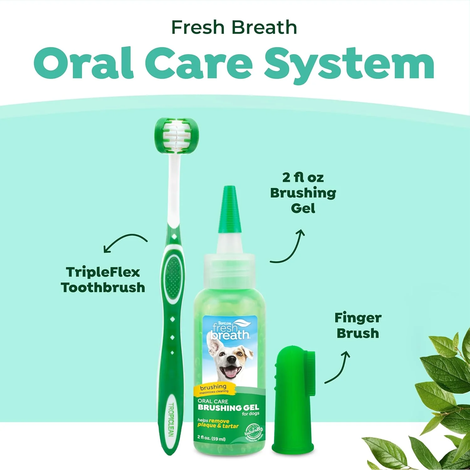 TropiClean Fresh Breath Toothbrush and Toothpaste Kit for Puppies, Teeth Cleaning Kit to Prevent Plaque & Tartar, Breath Freshener, Dog Dental Care - Image 3