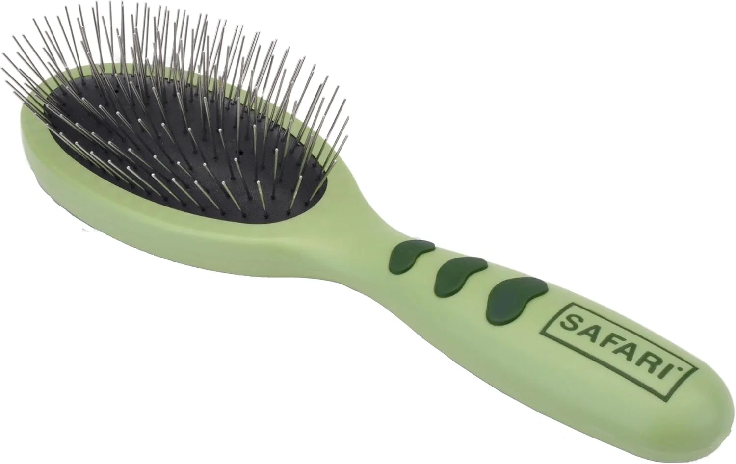 Coastal Pet Safari Wire Pin Brush - No-Slip Plastic Handle for Short and Long Pet Hair