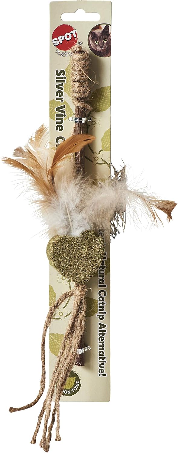 SPOT Naturals/Silver Vine/Cat Toy/Assorted Figures/Teaser Wand, Multicolor - Image 2