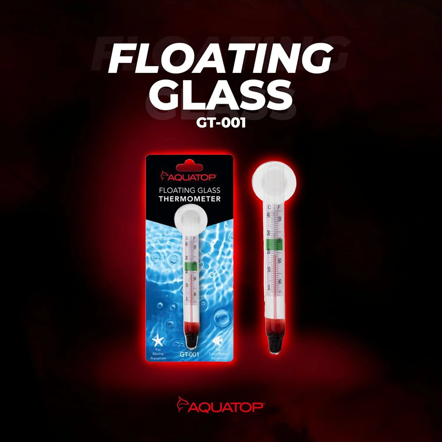 Aquatop® Floating Glass Thermometer w/Suction Cup Mount - Image 2