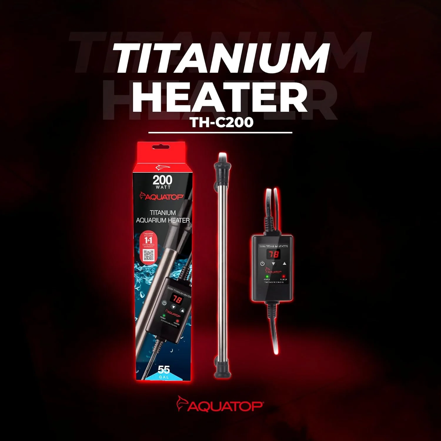 Aquatop Titanium Heater with Controller - Fully Submersible - Adjustable Temperature - for Turtles & Large Fish for Turtles & Large Fish - Image 9
