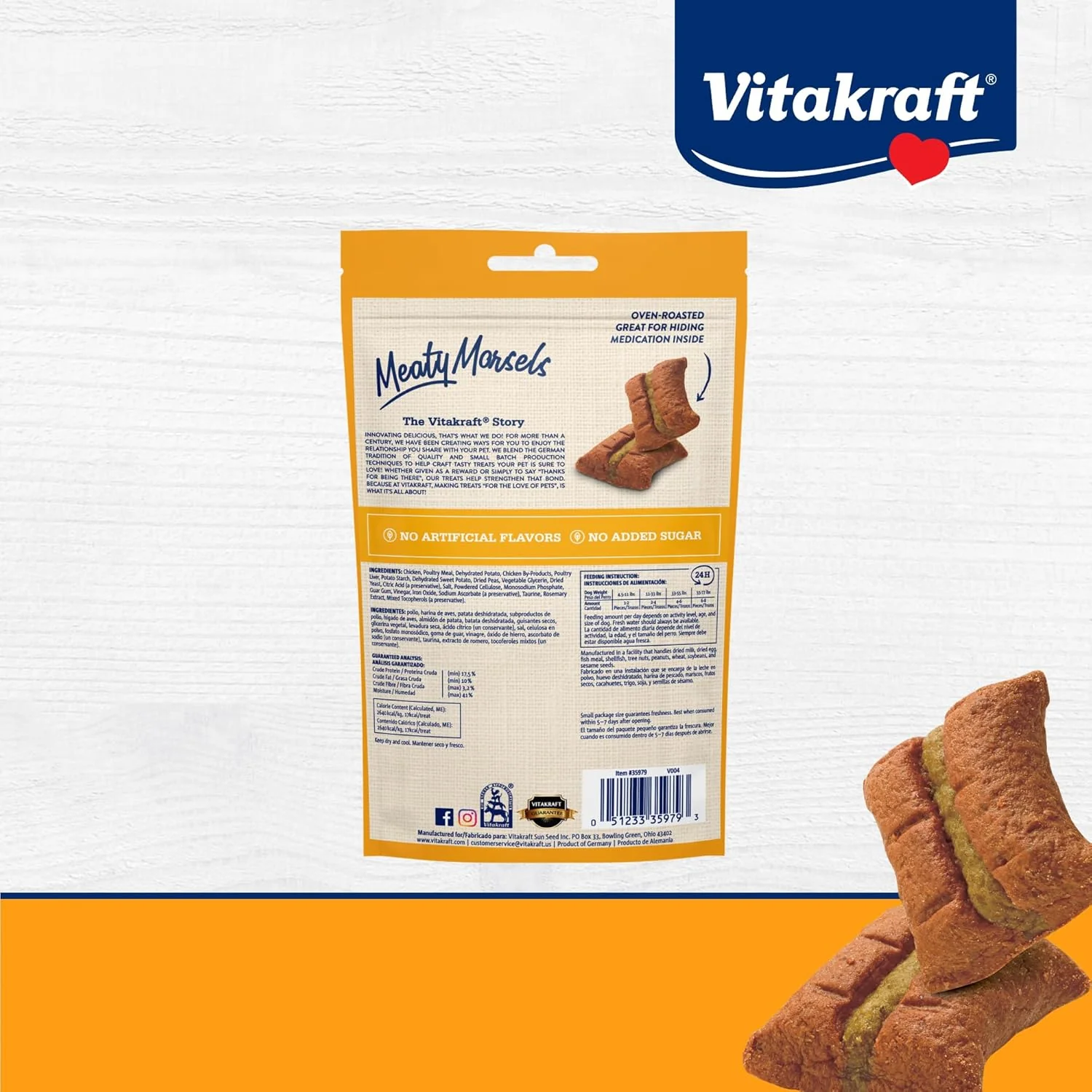 Vitakraft Meaty Morsels Treats for Dogs - Chicken with Sweet Potatoes - Super Soft Dog Treats for Training - Image 7