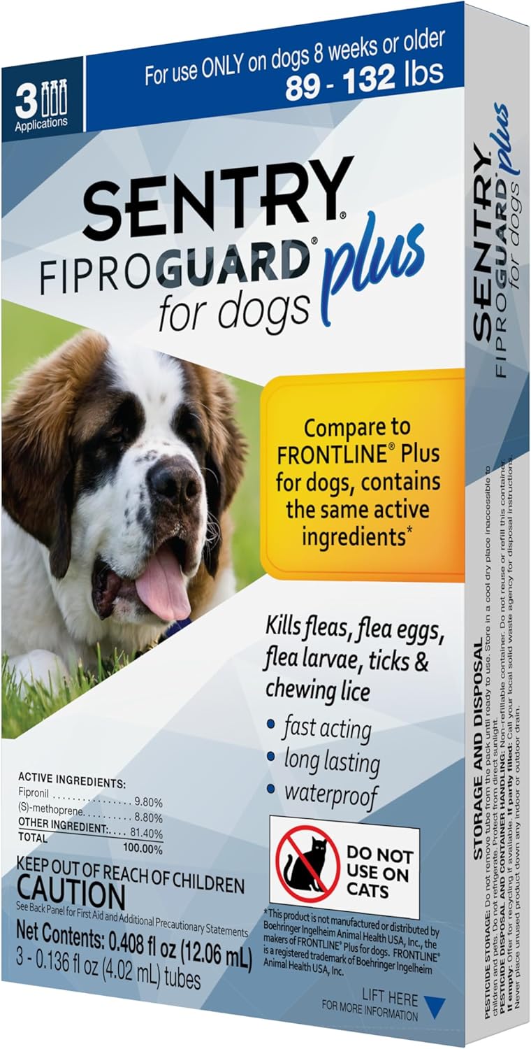 3-PACK SENTRY FiproGuard Plus Flea & Tick Spot-On for Dogs - Image 9