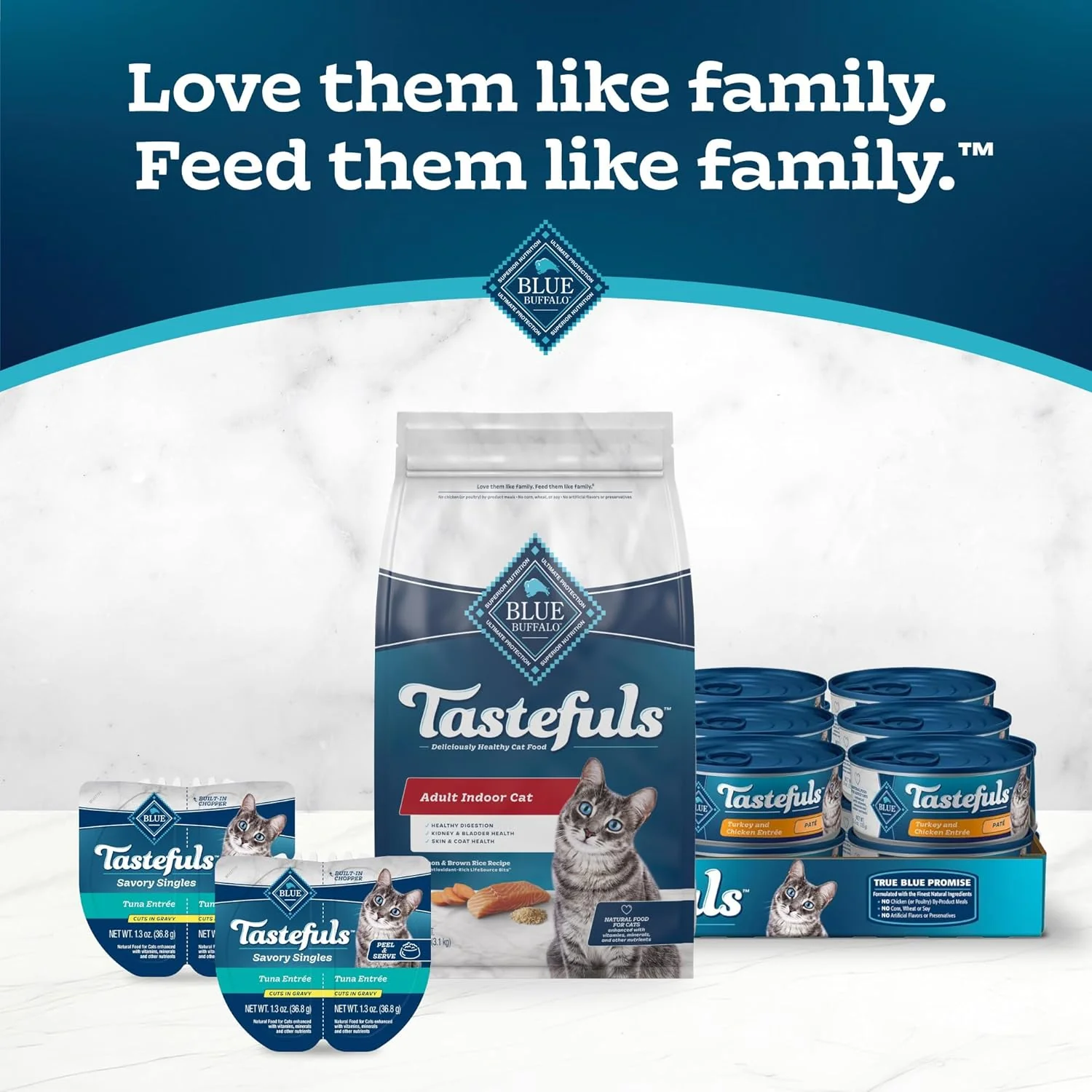 Blue Buffalo Tastefuls Adult Dry Cat Food Indoor Cat Formula, Made in the USA with Natural Ingredients, Salmon Recipe - Image 9