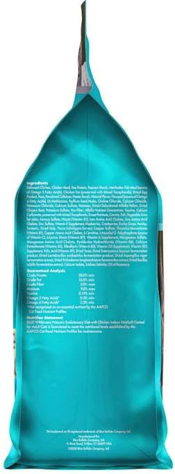 Blue Buffalo Wilderness Natural Hairball Care Dry Cat Food for Indoor Cats, High-Protein & Grain-Free Formula, Chicken - Image 4