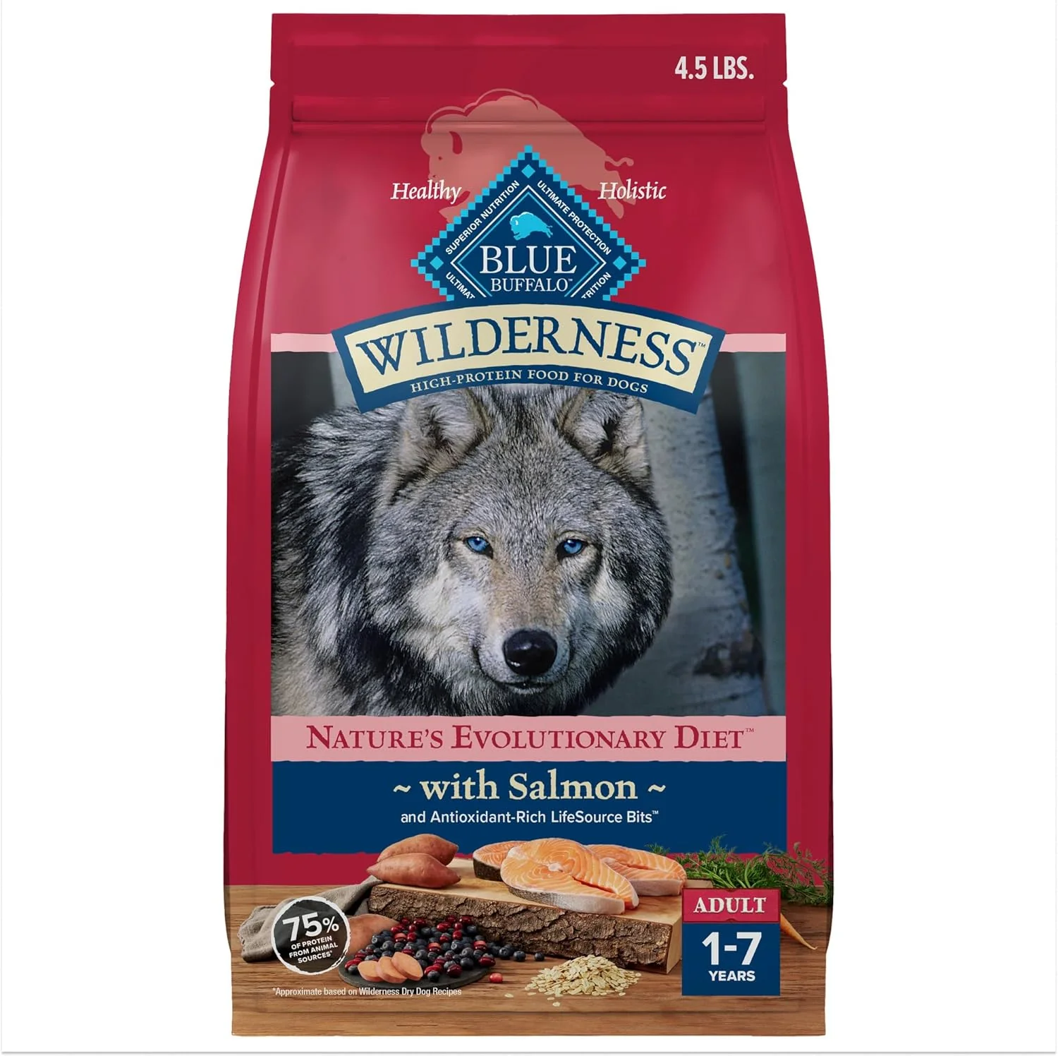 Blue Buffalo Wilderness Adult High-Protein Dry Dog Food with Real Salmon, Grain-Free, Made in the USA with Natural Ingredients, Salmon - Image 13