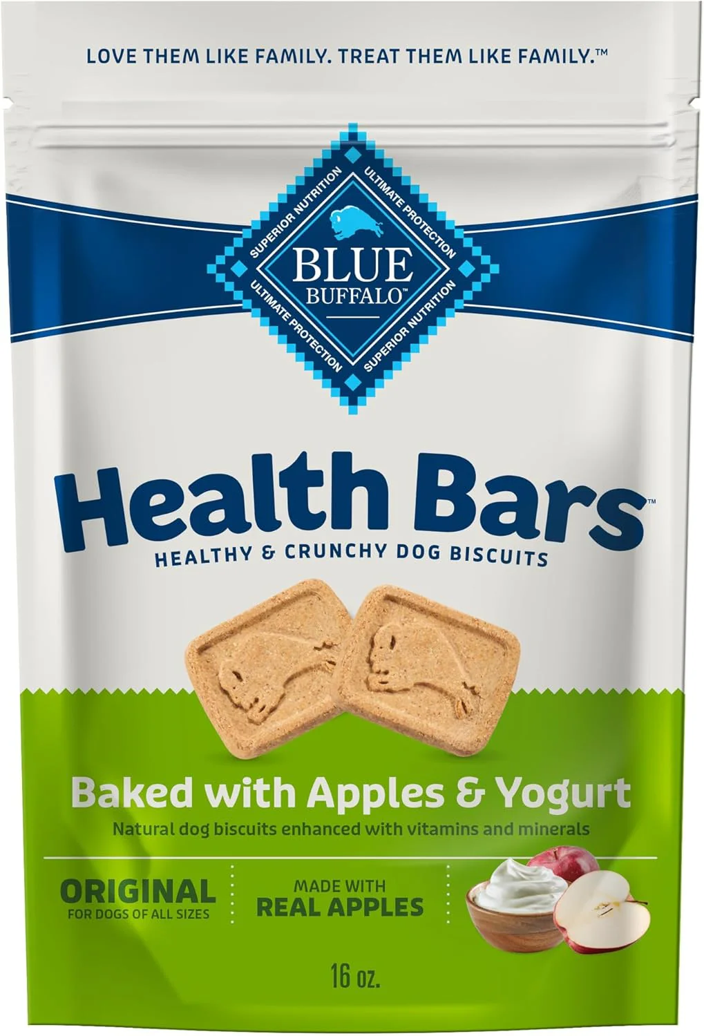 Blue Buffalo Health Bars Natural Crunchy Dog Treats Biscuits, Apple & Yogurt - Image 9