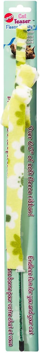 Spot® Ethical Pets Cat Prancer Fleece Frenzy Wand Pet Feather Toys - Image 2