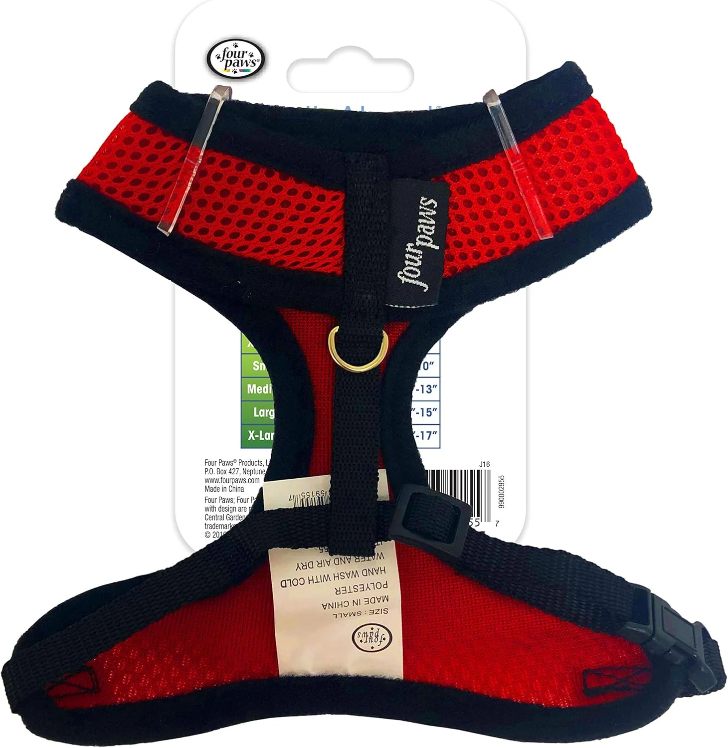 Four Paws Walk-About Comfort Control No-Pull Harness for Dogs, Adjustable Soft Padded Breathable Air Mesh Dog Vest for Walking, Red - Image 5