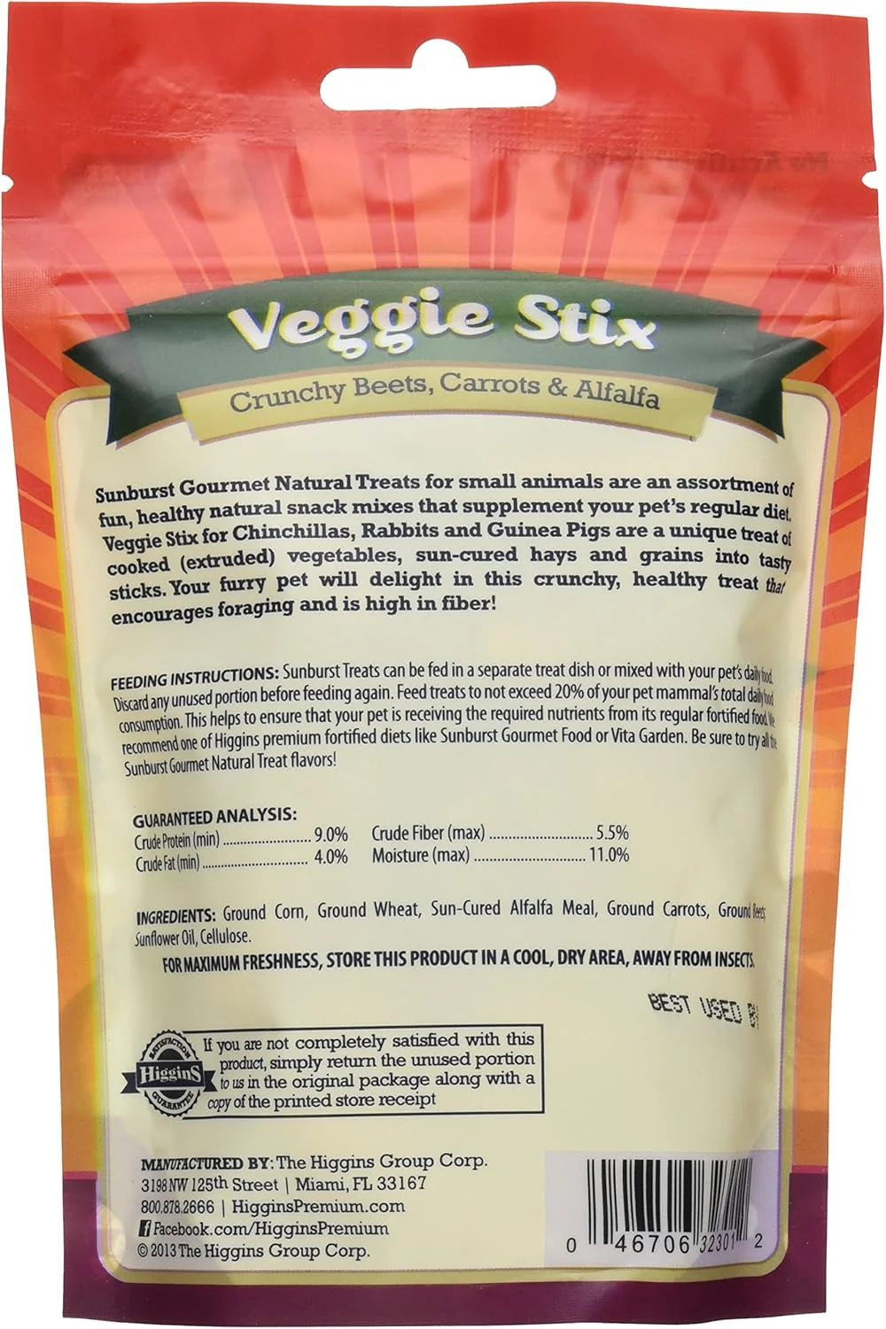 Higgins Sunburst Treats Veggie Stix 4 oz - Image 2
