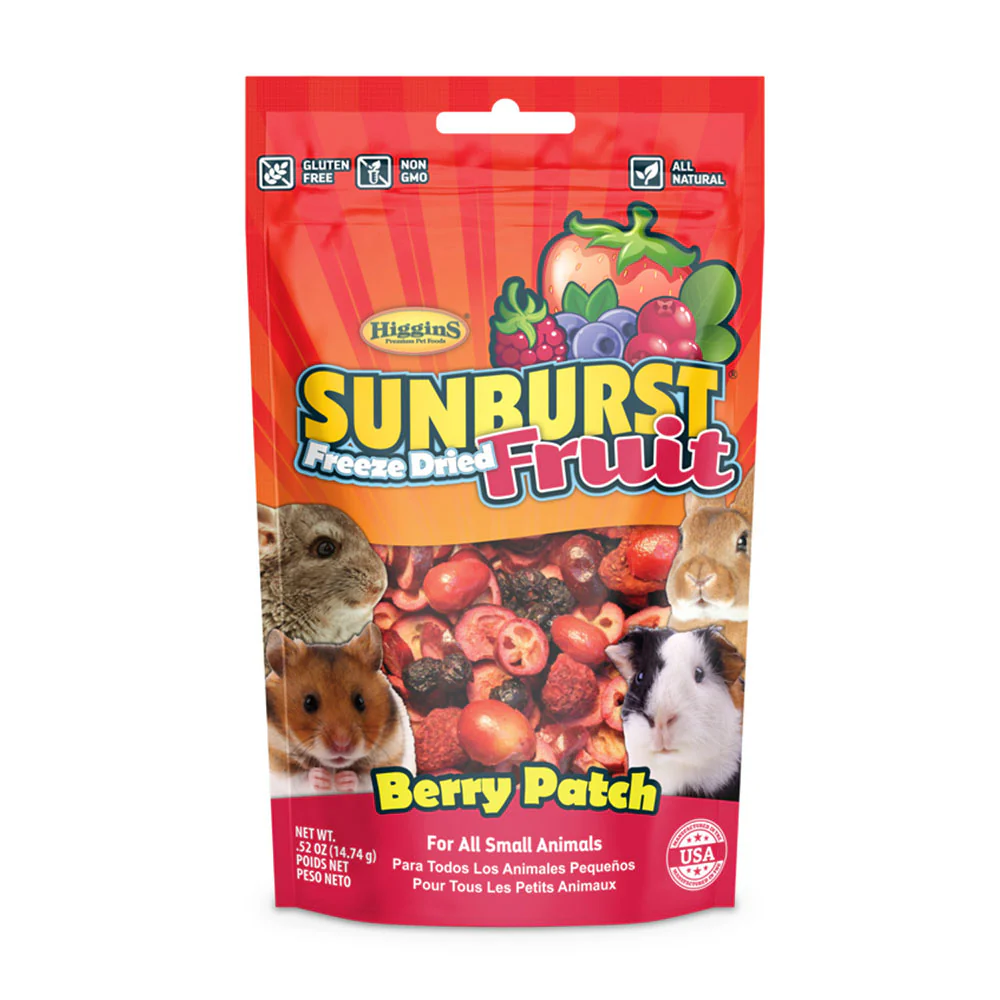 Higgins Sunburst Freeze Dried Fruit Berry Patch For Small Animals 0.52 oz