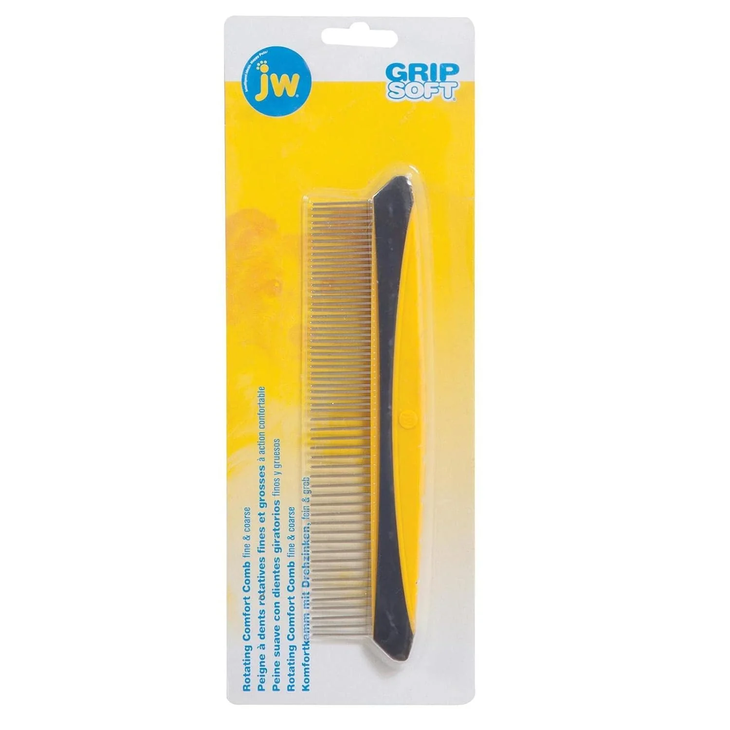 JW® Gripsoft® Rotating Comfort Comb Fine & Coarse - Image 3