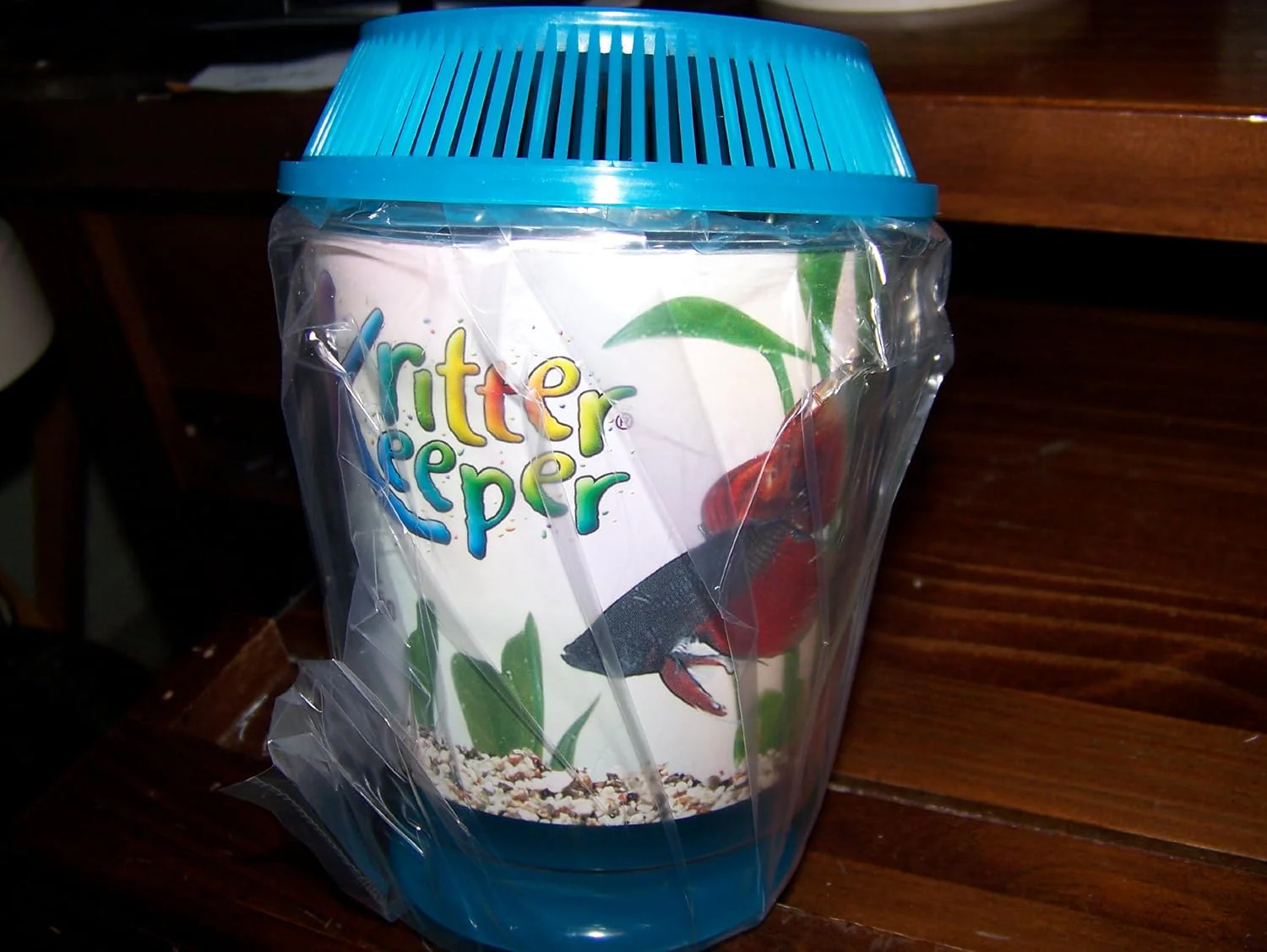 Lee's Kritter Keeper, Round with Lid and Pedestal - Small - Image 2