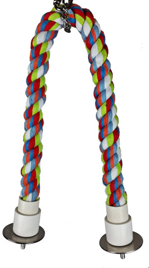 A&E CAGE COMPANY Multicolor Happy Beaks Cotton Cable Bird Perch. - Image 4