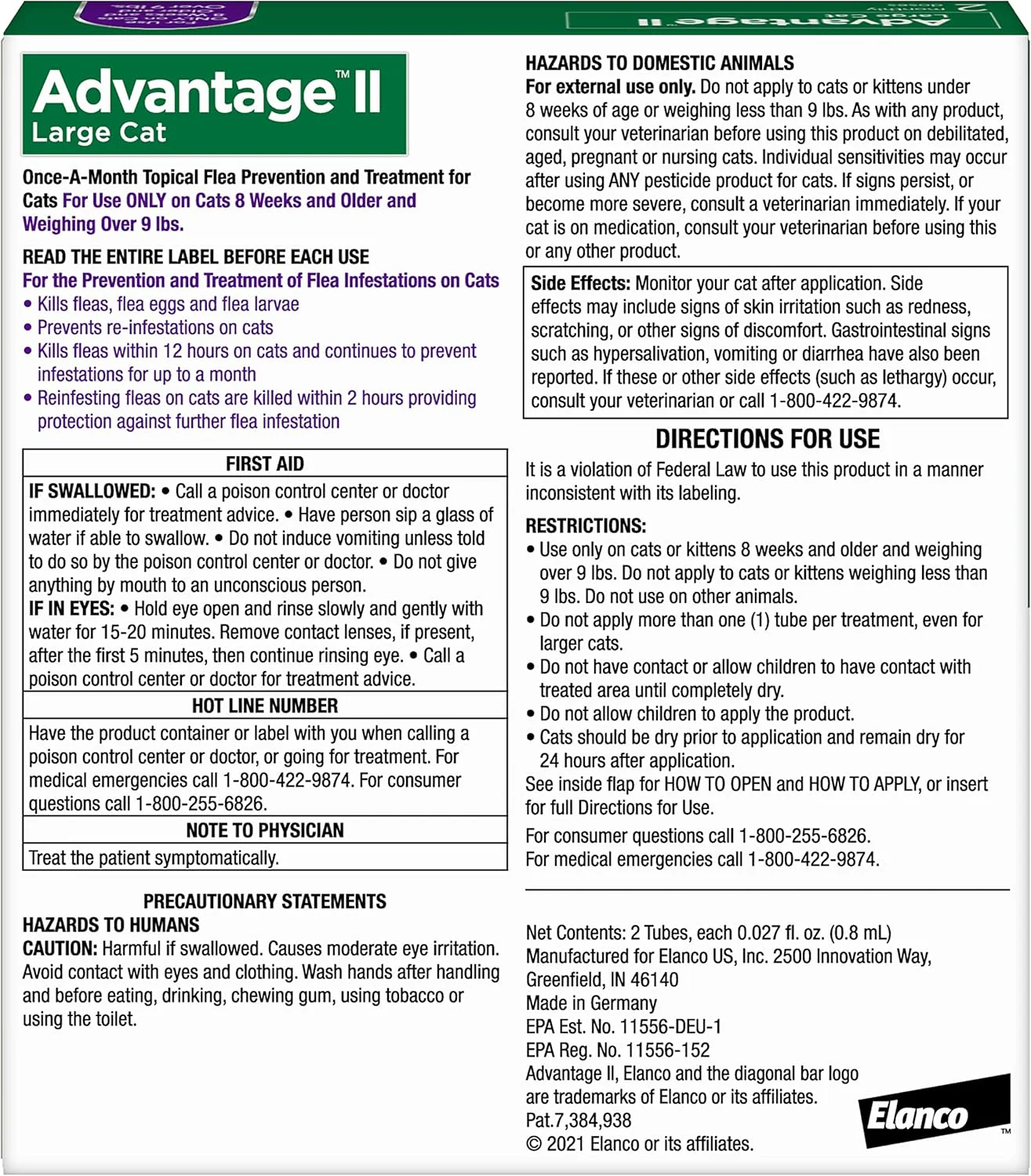 Advantage II Cat Vet-Recommended Flea Treatment & Prevention | 2-Month Supply - Image 10