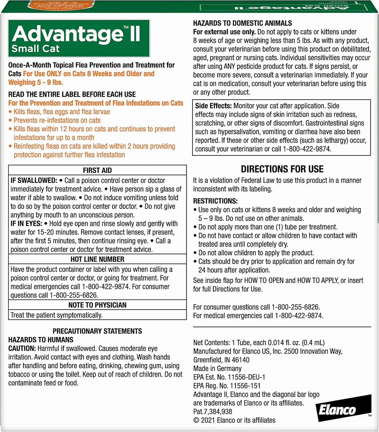 Elanco Advantage II Cat Vet-Recommended Flea Treatment & Prevention | 1-Month Supply - Image 2