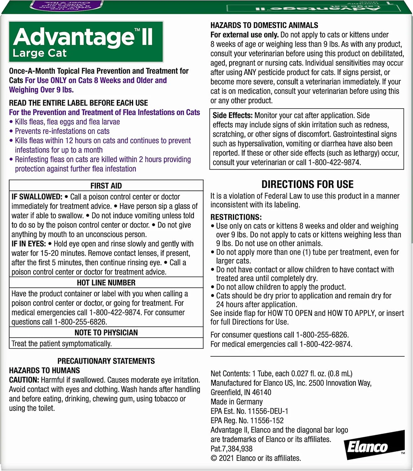 Elanco Advantage II Cat Vet-Recommended Flea Treatment & Prevention | 1-Month Supply - Image 9