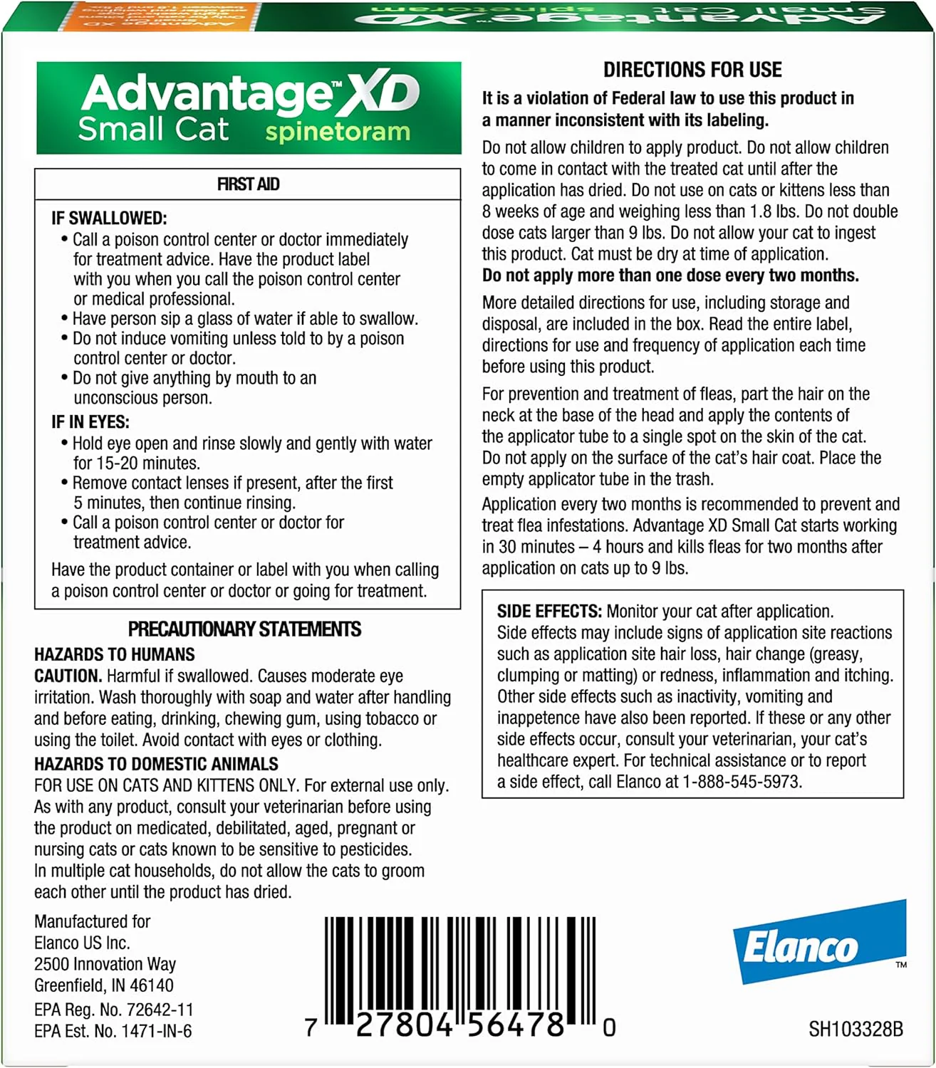 Advantage XD Cat Flea Prevention & Treatment For Cats | 2-Topical Doses, 2-Months of Protection Per Dose - Image 2