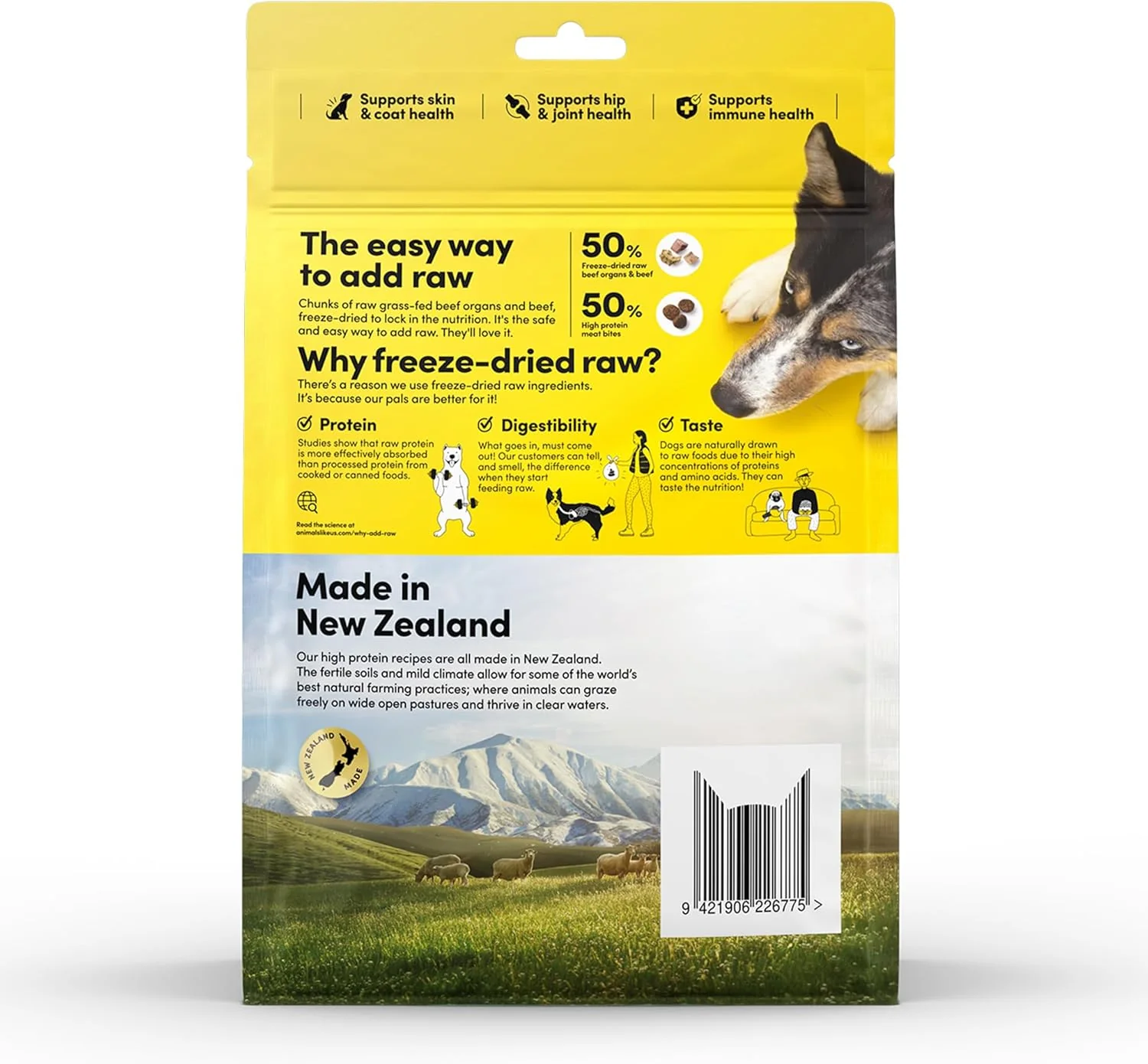 Animals Like Us - RawMix50 Premium Freeze-Dried Raw Grass-Fed Beef Recipe Dog Food, Protein Rich, Includes Kibble, Non-GMO, No Wheat or Corn - Image 6