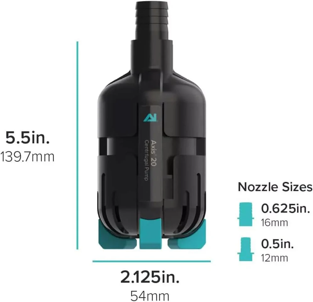 Aqua Illumination AI Axis Centrifugal Smart Controllable Aquarium Pump - 185 GPH, Ultra Quiet Energy Efficient (Axis 20) - Image 2