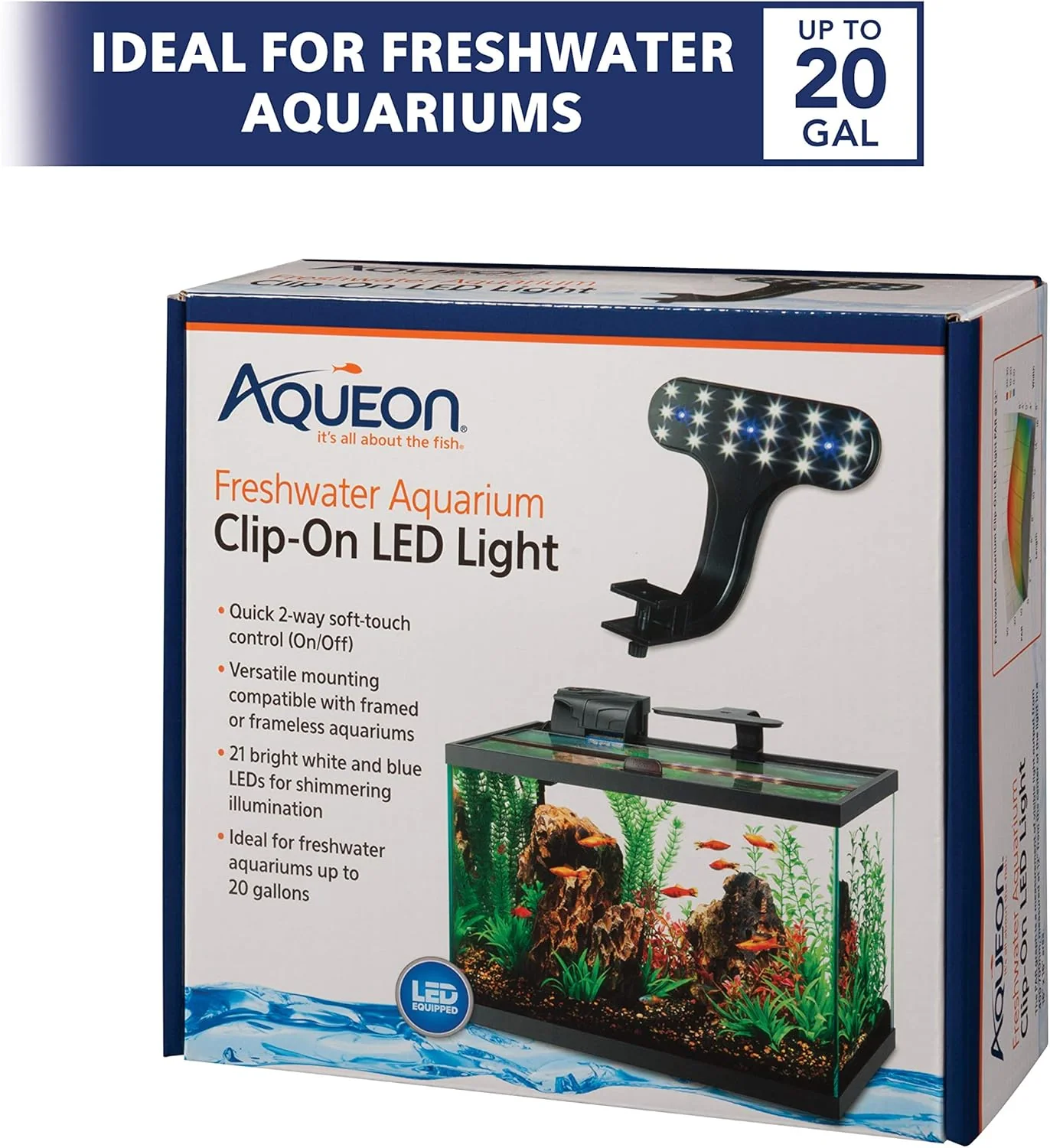 Aqueon Freshwater Aquarium Clip-On LED Light One Size - Image 2