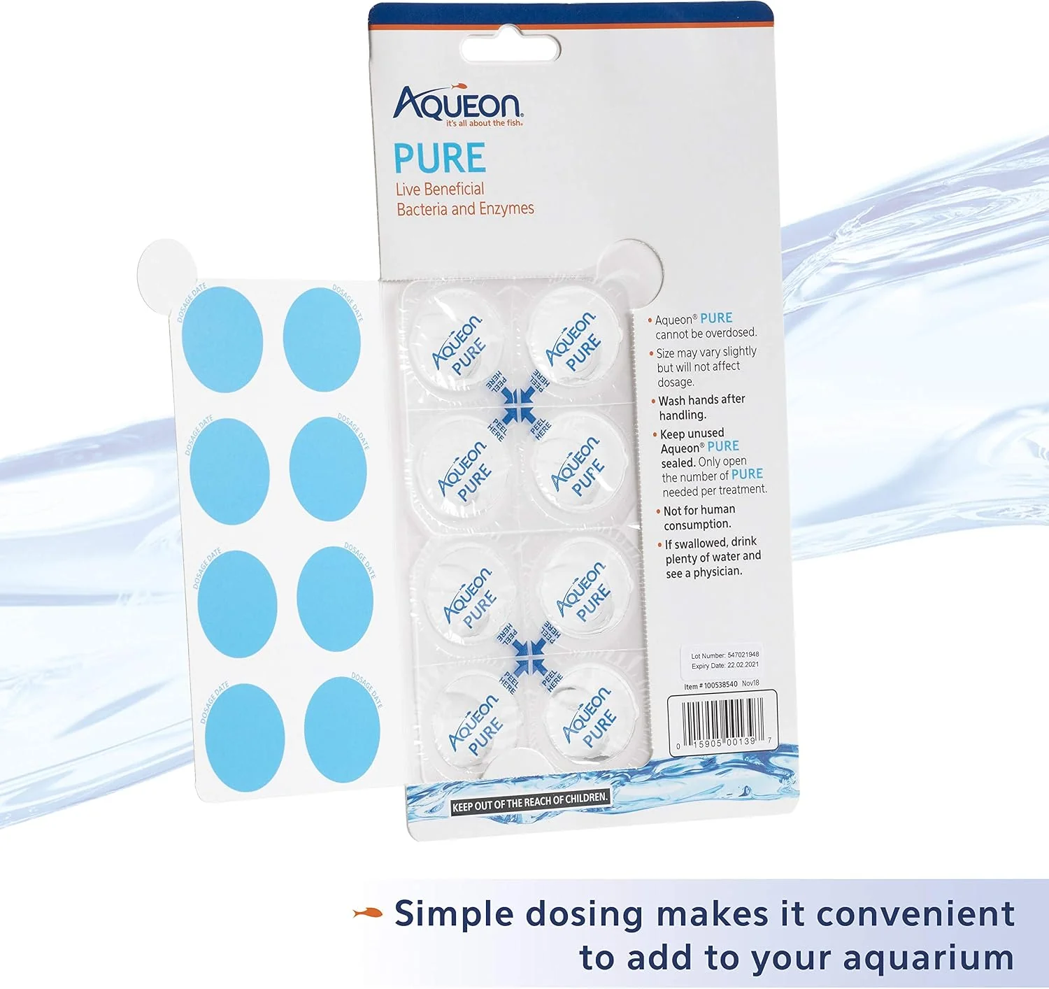 Aqueon PURE Bacteria Supplement – 8 Pack (30 Gallon) - Image 3