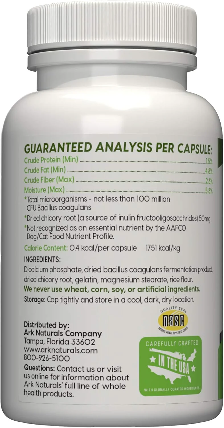 Ark Naturals Gentle Digest Capsules, Vet Recommended Prebiotics and Probiotics to Support Intestinal Balance and Immune System Health in Dogs and Cats, Natural Ingredients - Image 3
