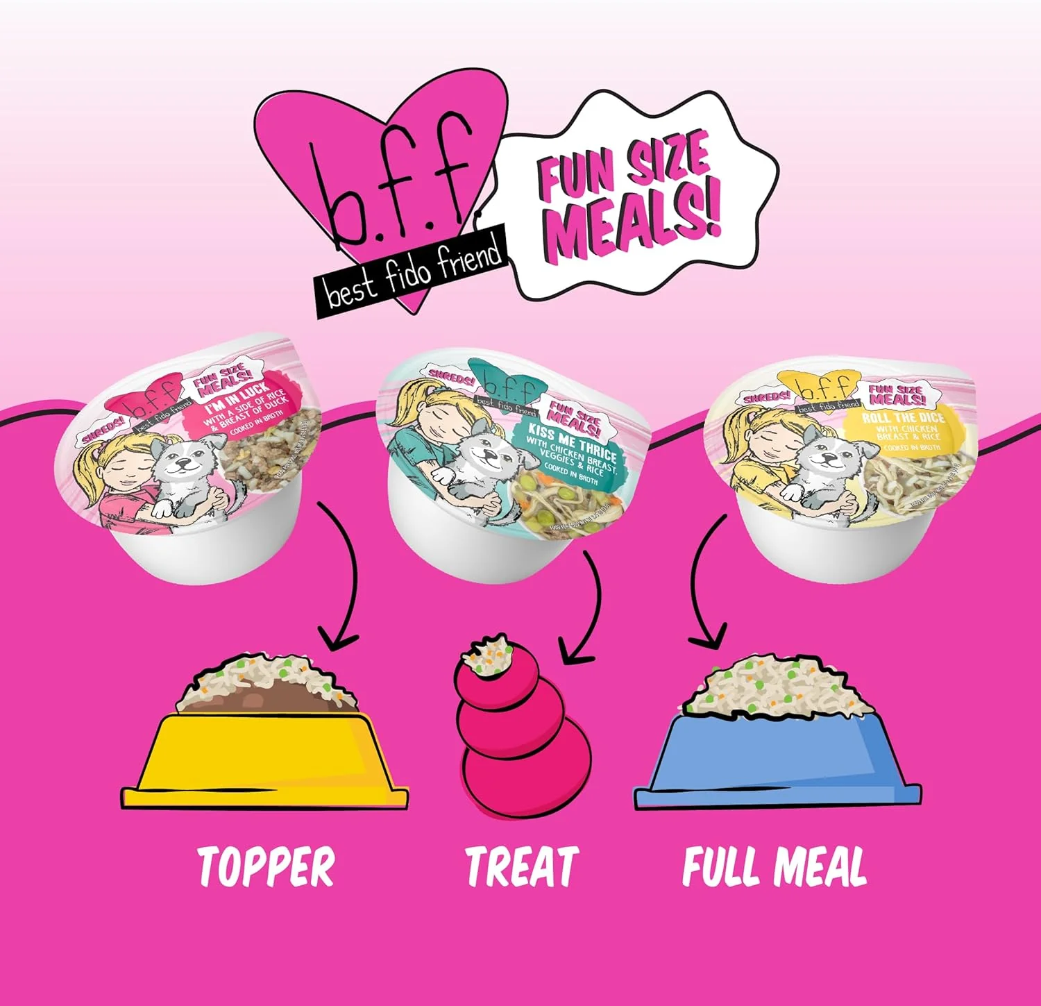 B.F.F. Best Fido Friend Fun Size Meal Variety Pack, Natural Wet Dog Food Cups by Weruva - Image 5