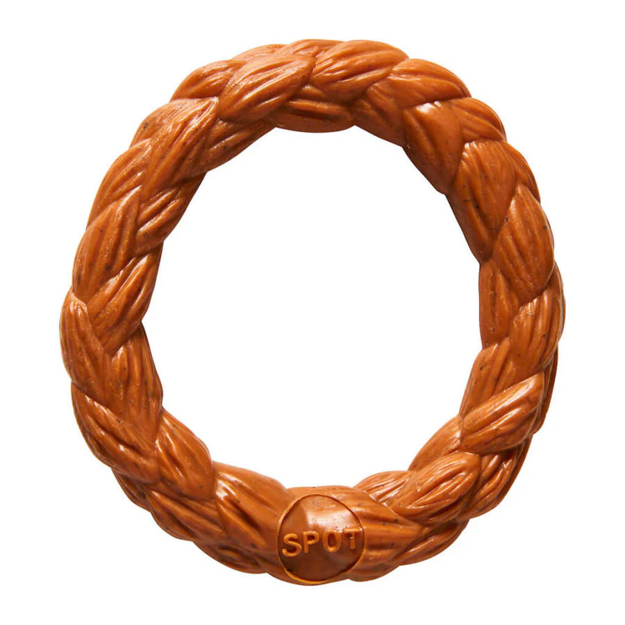Bam-Bone Braid Ring Dog Toy Hickory - Image 3