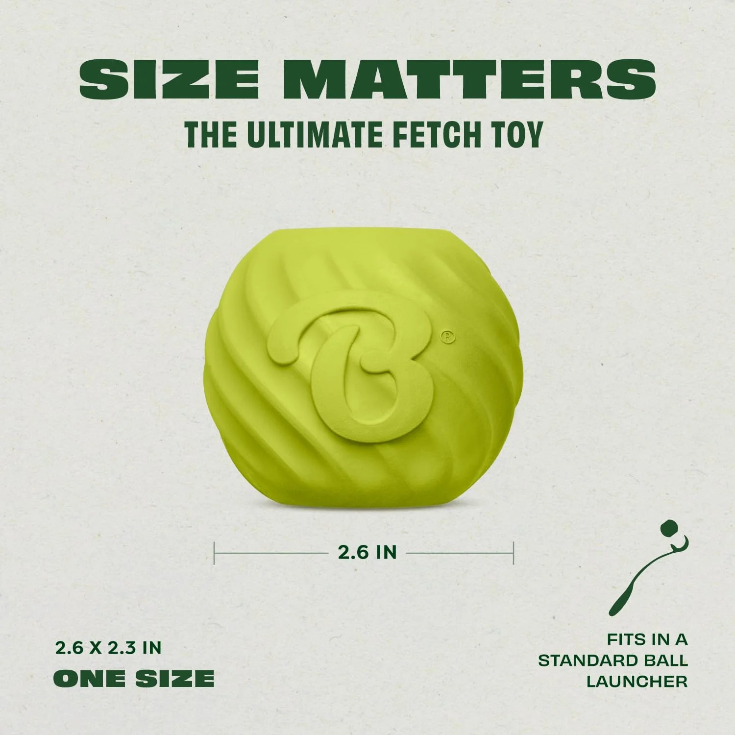 Benebone Dog Ball, Natural Rubber - Image 3