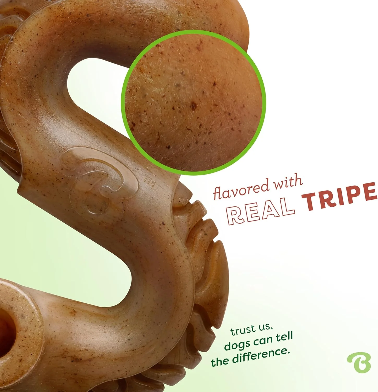 Benebone Tripe Bone Durable Dog Chew Toy for Aggressive Chewers, Real Tripe, Made in USA - Image 2