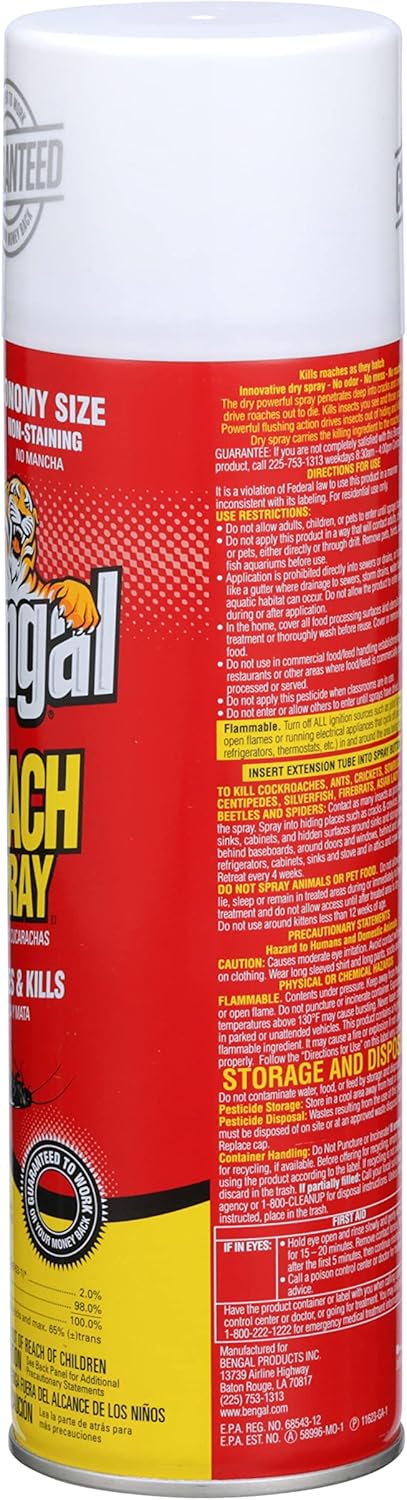 Bengal® Roach Spray II – Powerful Dry Spray for Hidden Roaches and Insects - Image 4