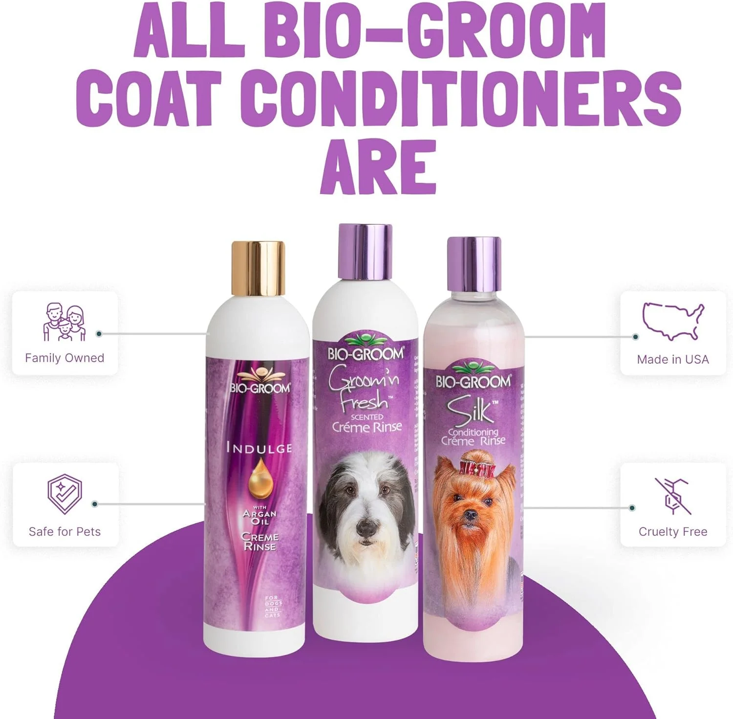 Bio-Groom Groom'n Fresh Dog Conditioner – Scented Dog Bathing Supplies, Puppy Wash, Cat & Dog Grooming Supplies for Sensitive Skin, Cruelty-Free, Made in USA, Tearless Dog Products – 12 fl oz 1-Pack - Image 4
