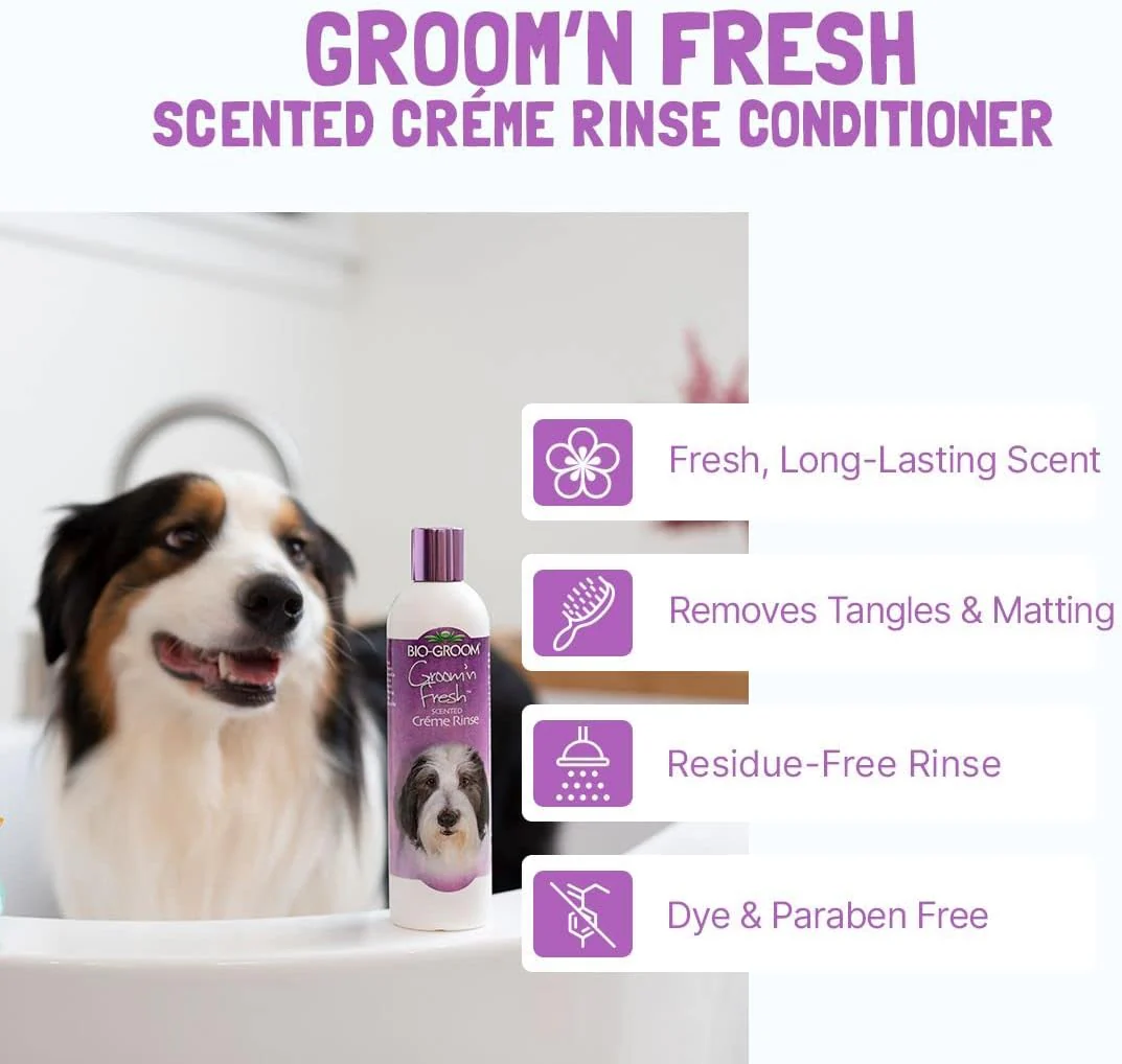Bio-Groom Groom'n Fresh Dog Conditioner – Scented Dog Bathing Supplies, Puppy Wash, Cat & Dog Grooming Supplies for Sensitive Skin, Cruelty-Free, Made in USA, Tearless Dog Products – 12 fl oz 1-Pack - Image 6