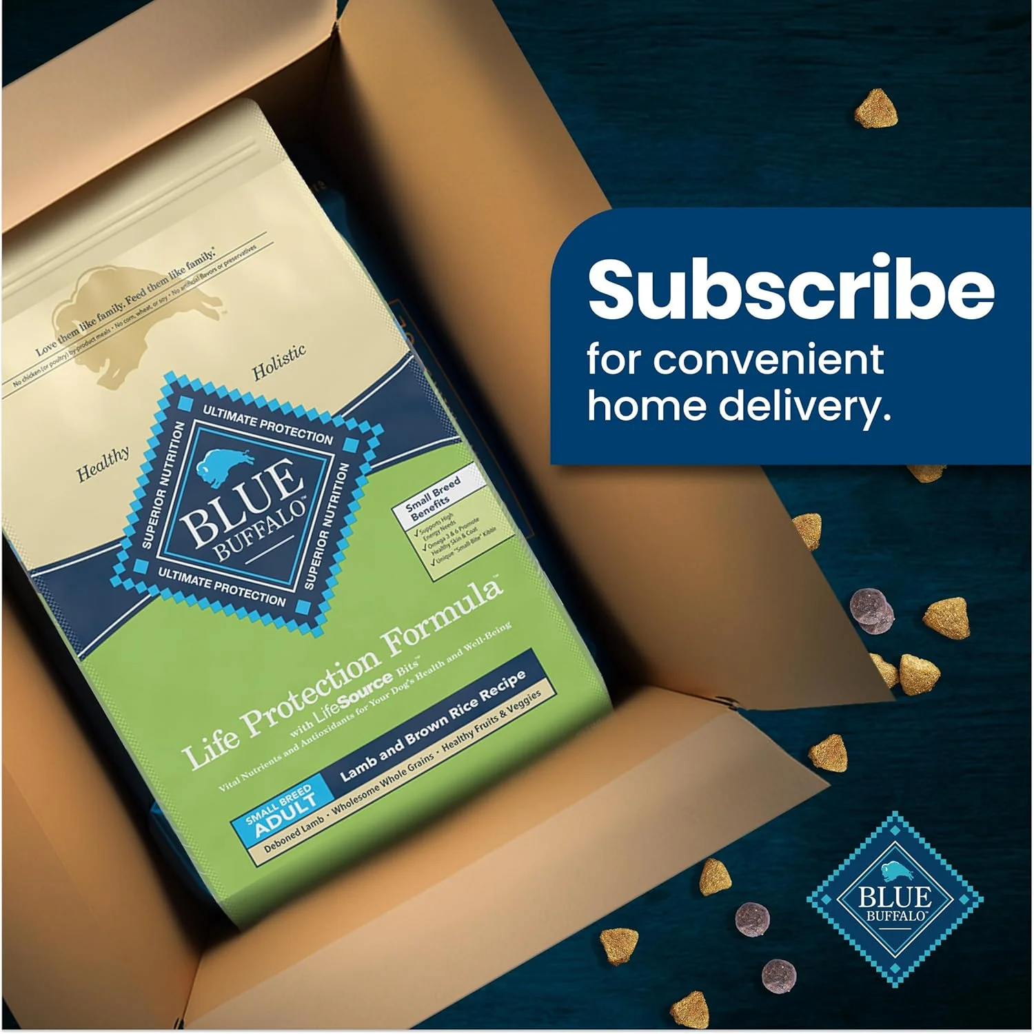 Blue Buffalo Life Protection Formula Adult Small Breed Dry Dog Food, Supports High Energy Needs, Made with Natural Ingredients, Lamb & Brown Rice Recipe - Image 11