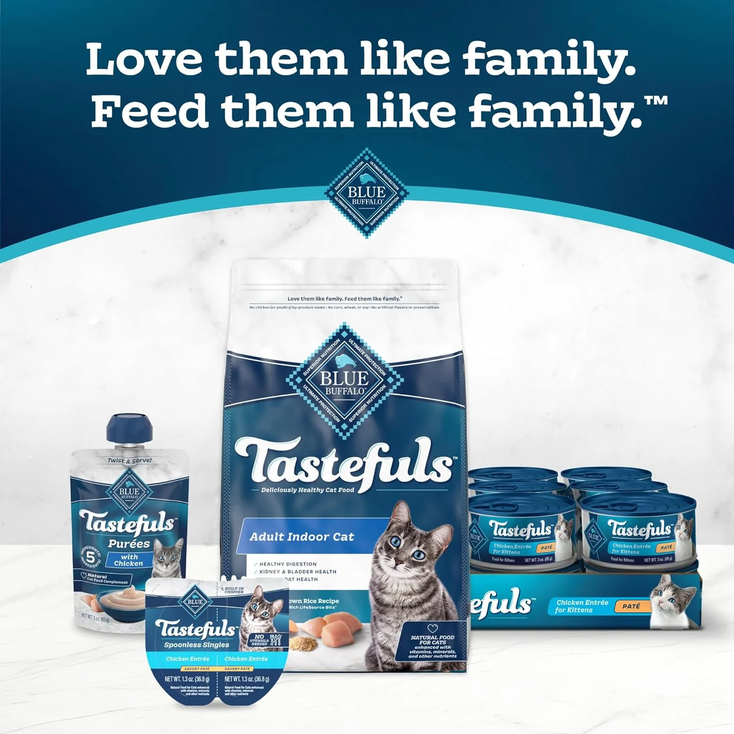 Blue Buffalo Tastefuls Savory Singles Natural Wet Cat Food Cuts in Gravy, Salmon and Tuna Variety Pack - Image 9