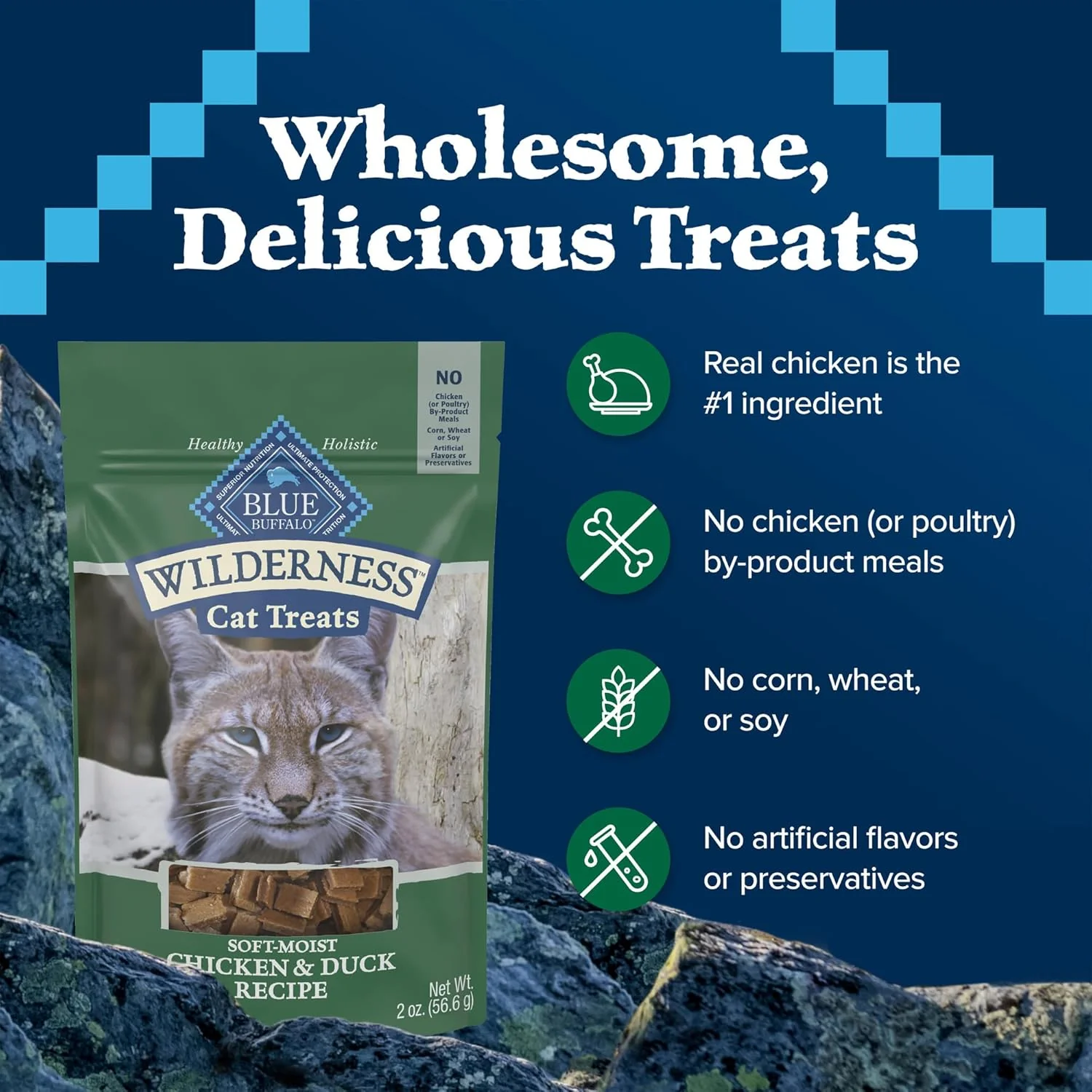 Blue Buffalo Wilderness Soft Cat Treats, Made with Natural Ingredients, Chicken & Duck Recipe - Image 7