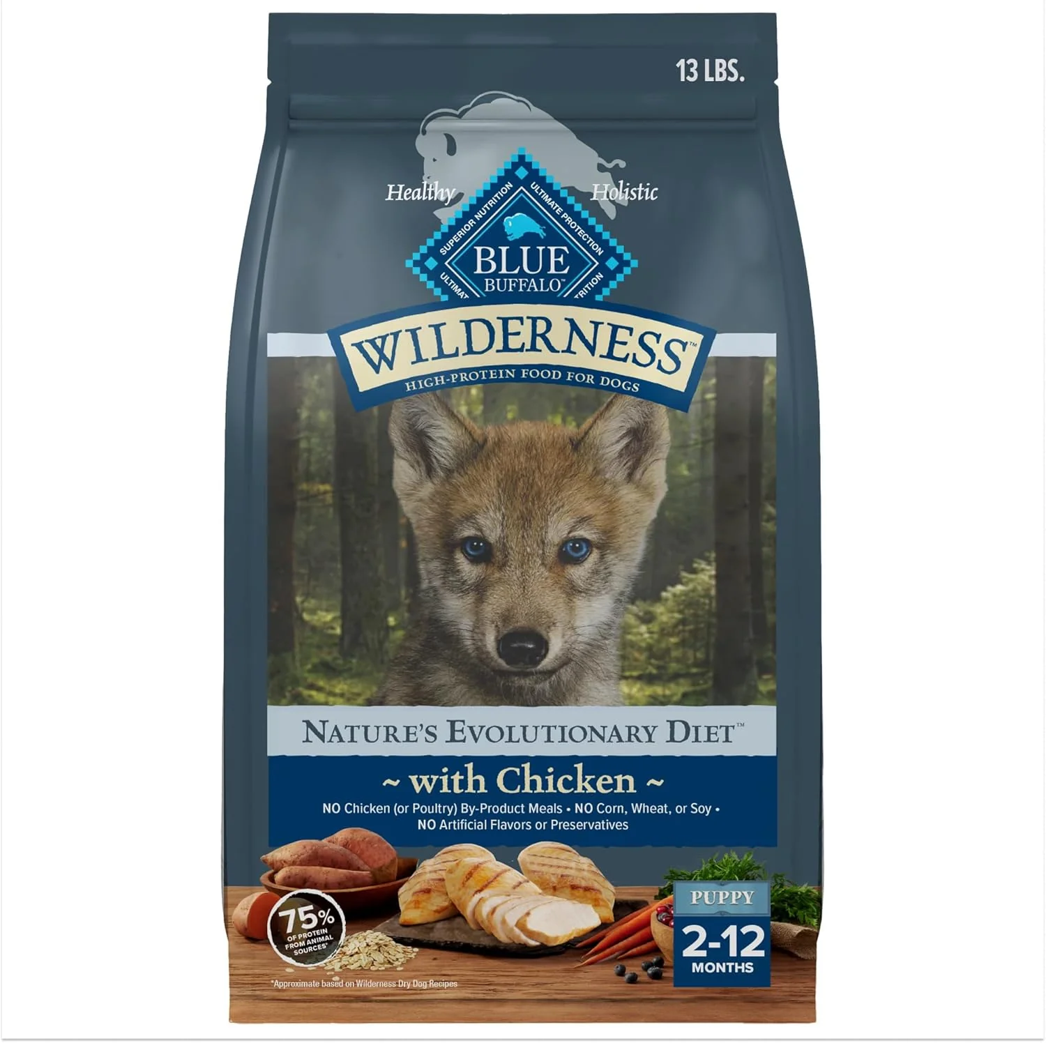 Blue Buffalo Wilderness Puppy High Protein Dry Dog Food With Real Chicken Plus Wholesome Grains, Made in the USA with Natural Ingredients, Chicken - Image 12