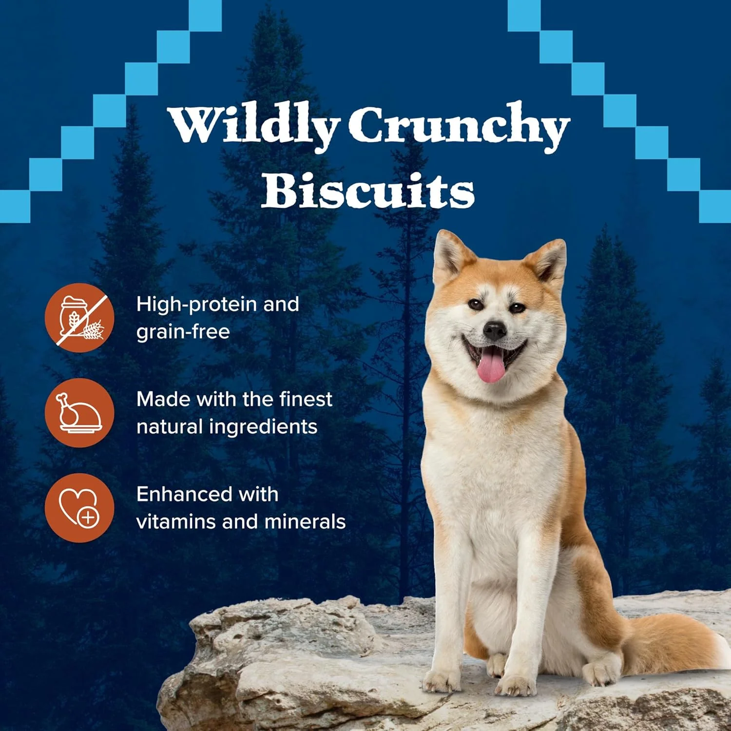 Blue Buffalo Wilderness Trail Treats High Protein Grain Free Dog Biscuits Crunchy Dog Treats, Turkey Recipe - Image 7