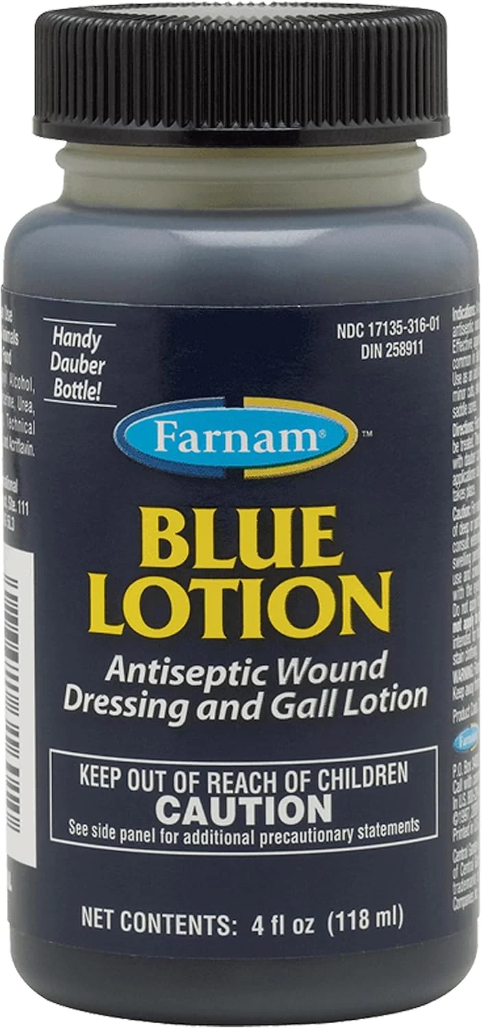 Blue Lotion Antiseptic Wound Dressing & Gall Lotion – 4 oz