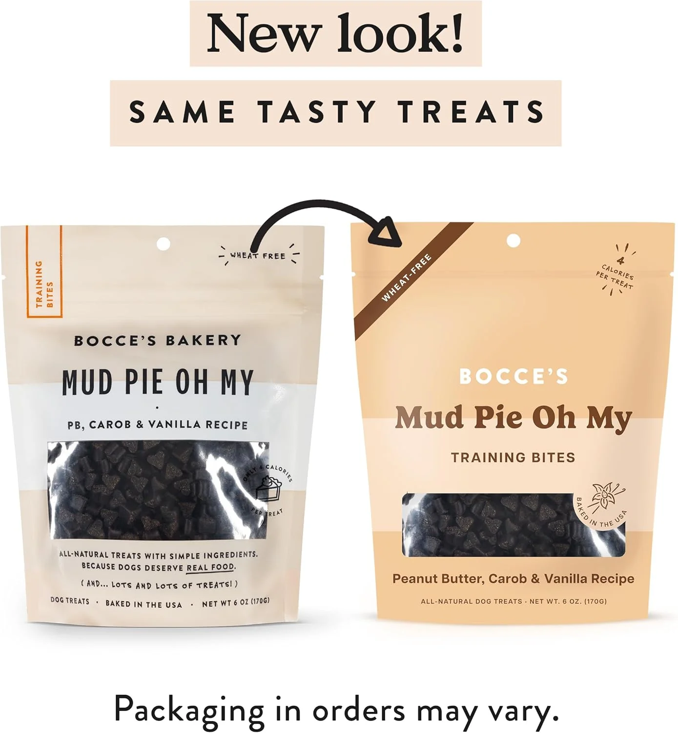 Bocce's Bakery Mud Pie Oh My Training Treats for Dogs, Wheat-Free Dog Treats, Made with Real Ingredients, Baked in The USA, All-Natural & Low Calorie Training Bites, PB, Carob, & Vanilla Recipe, 6 oz - Image 2