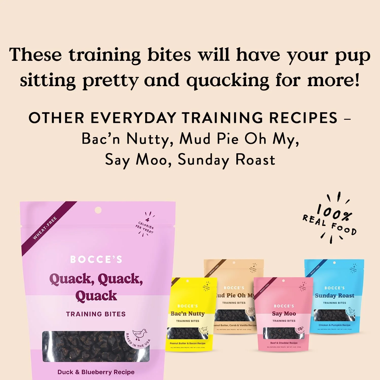 Bocce's Bakery Quack, Quack, Quack Training Treats – Duck & Blueberry, 6 oz - Image 4
