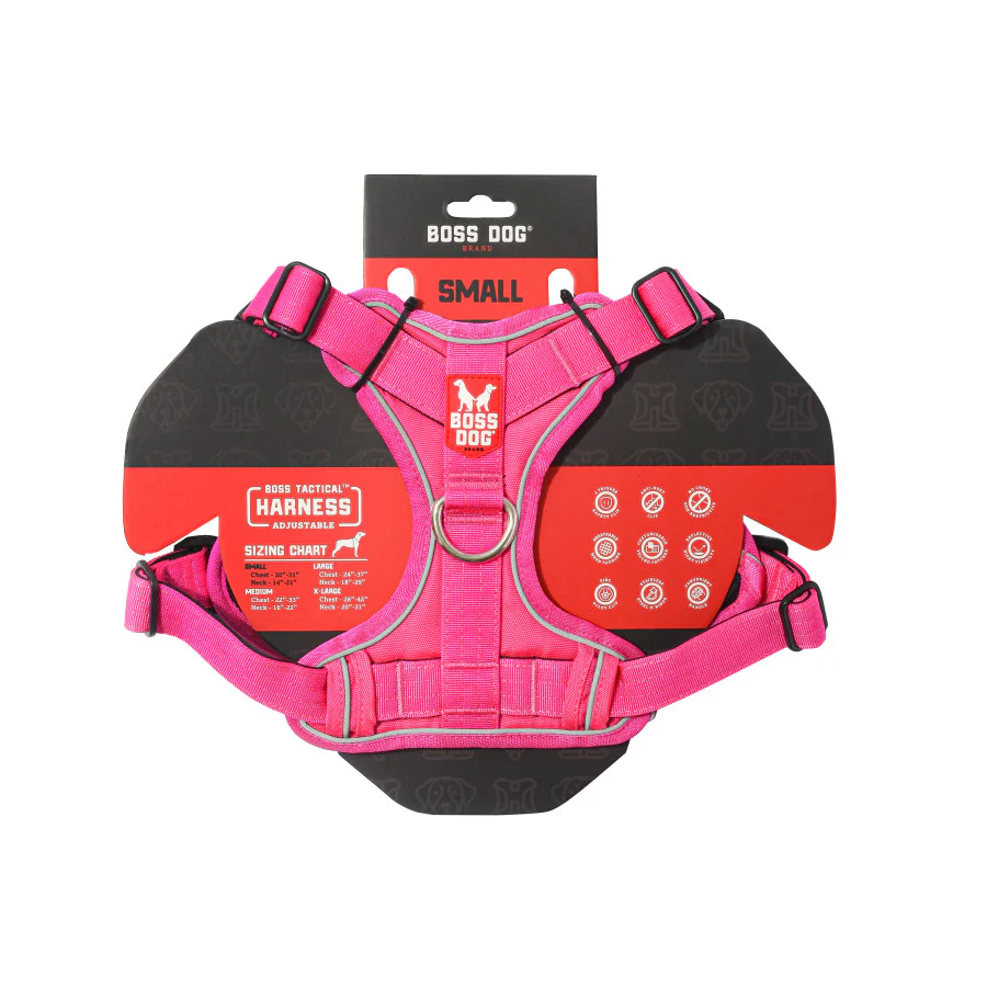 Boss Dog Tactical Harness, Hot Pink - Image 2
