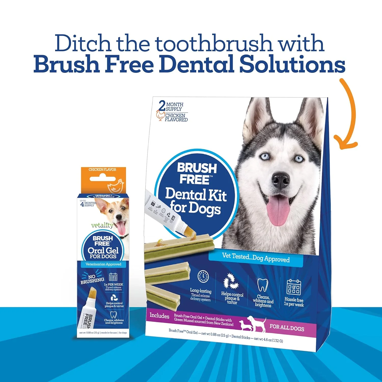 Brush Free Oral Gel for Dogs | Vet Formulated Dental Care with ProLong Technology | Cleans Teeth and Gums - Image 8