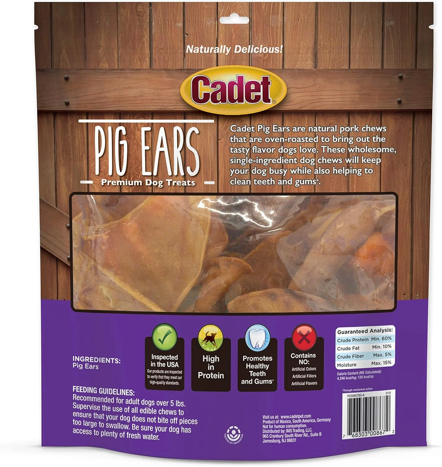 Cadet Natural Pig Ears for Dogs, Long Lasting & Natural Chew Treats for Dogs - Image 5