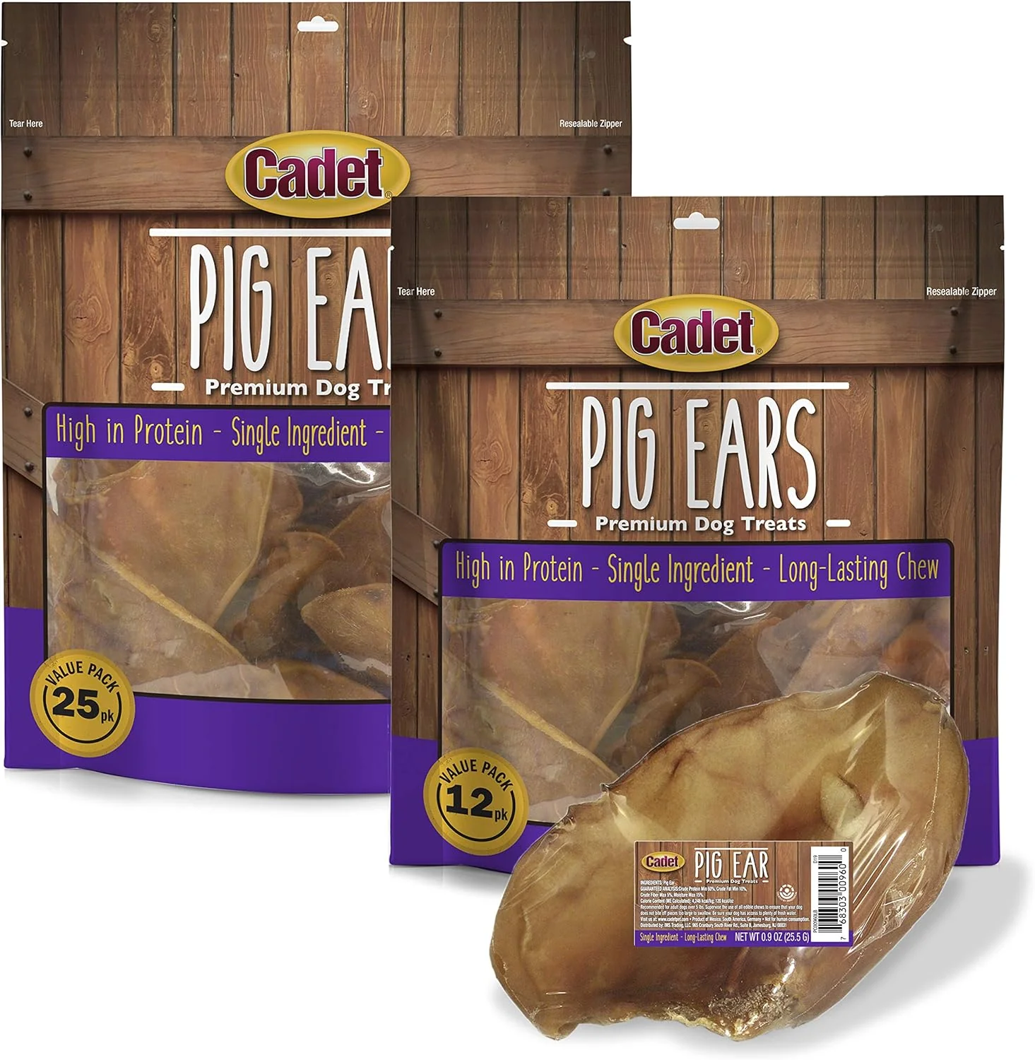 Cadet Natural Pig Ears for Dogs, Long Lasting & Natural Chew Treats for Dogs - Image 8