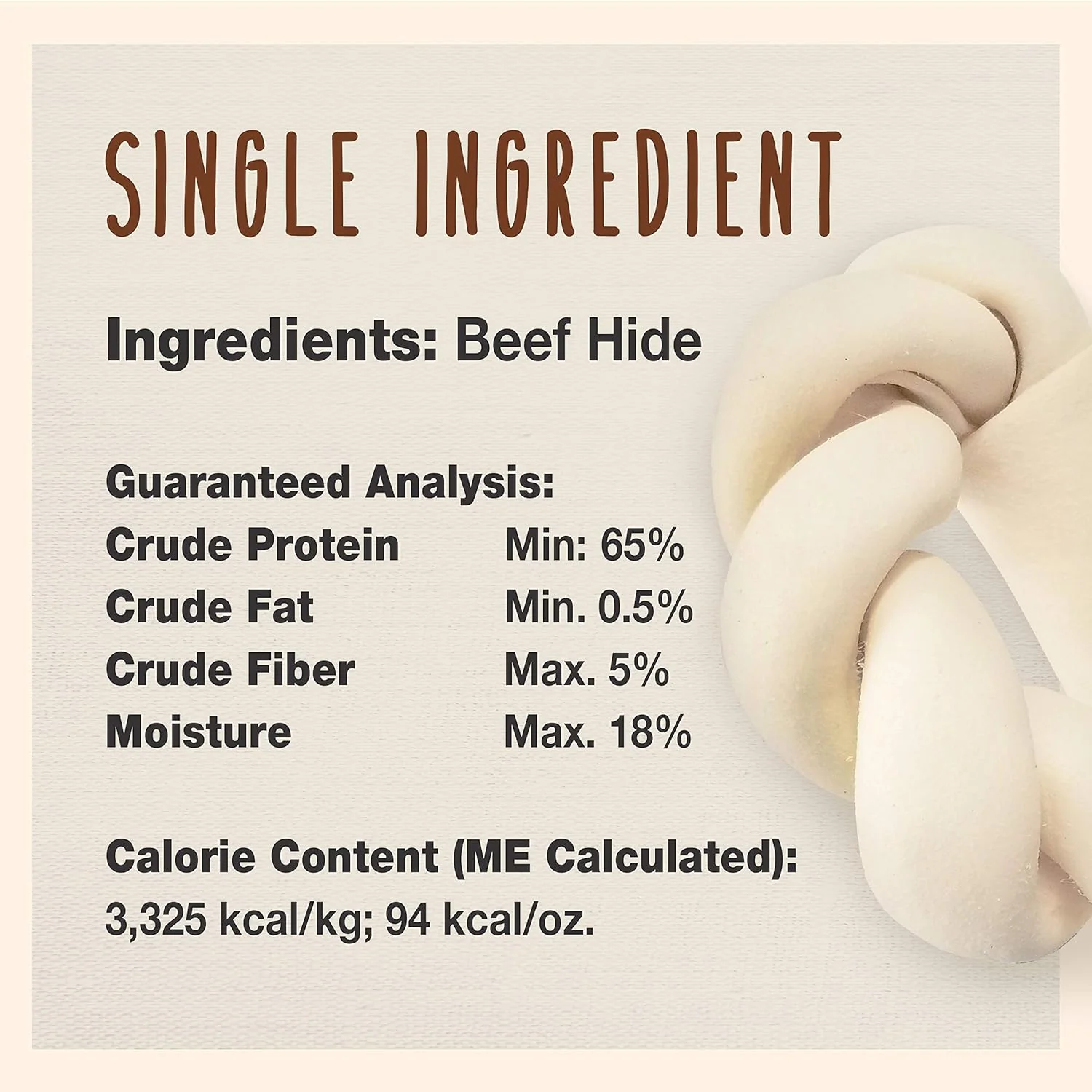 Cadet Premium Grade Beef Hide for Dogs, Long Lasting Rawhide Donut Bone, Single Ingredient Dog Chews, 5 Inch - Image 3