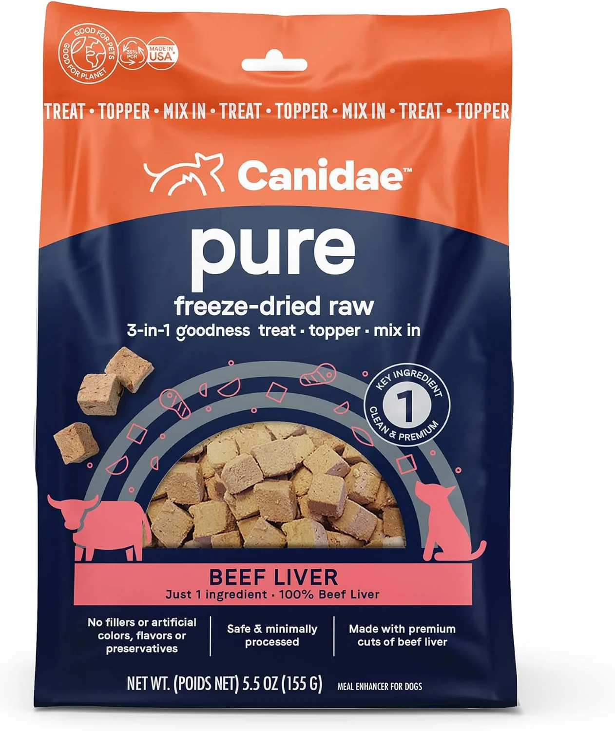 Canidae Pure 3-in-1 Goodness Premium Freeze-Dried Raw Dog Food with Beef Liver - Image 9